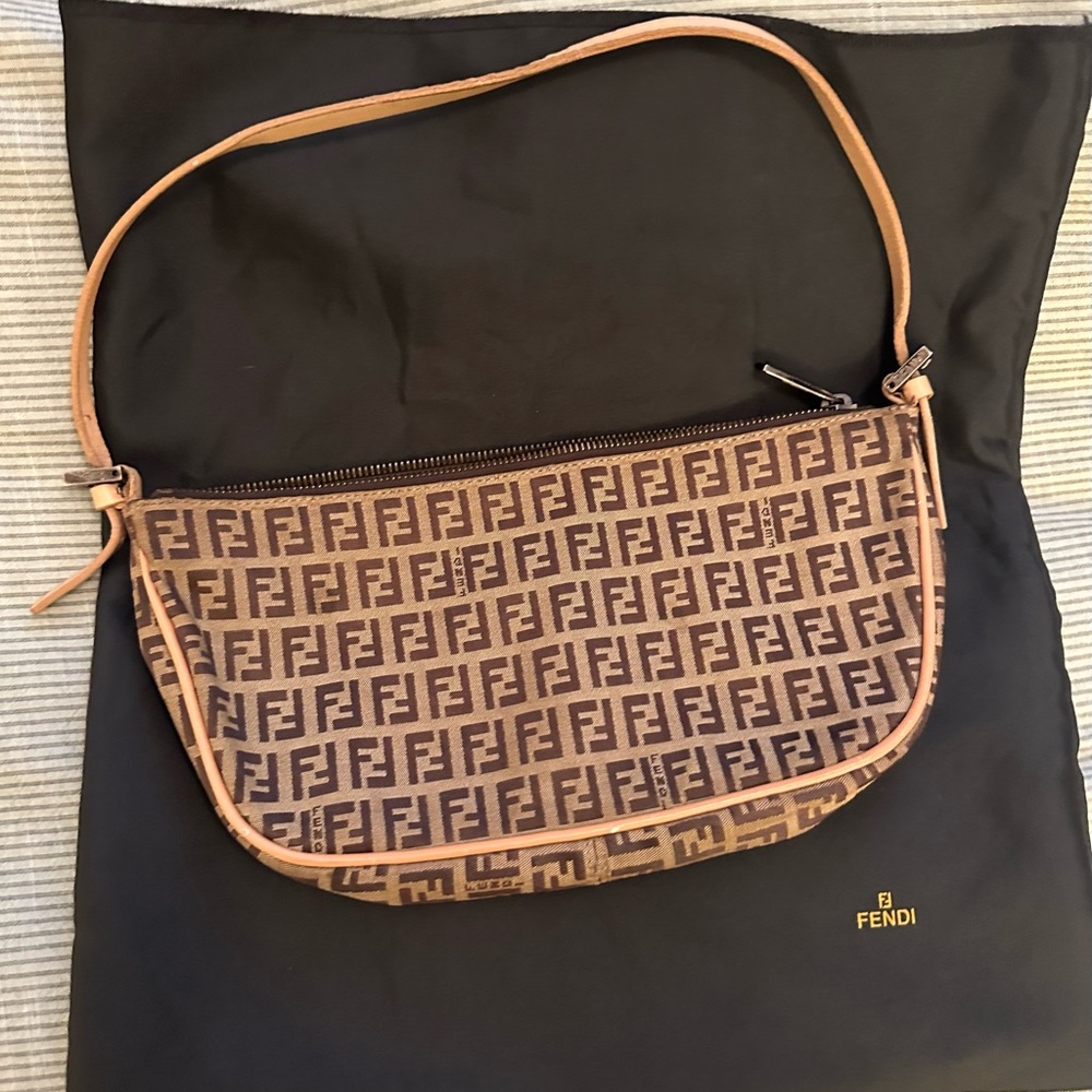 Fendi Zucca Brown and Tan Women's Bag Vintage but brand new